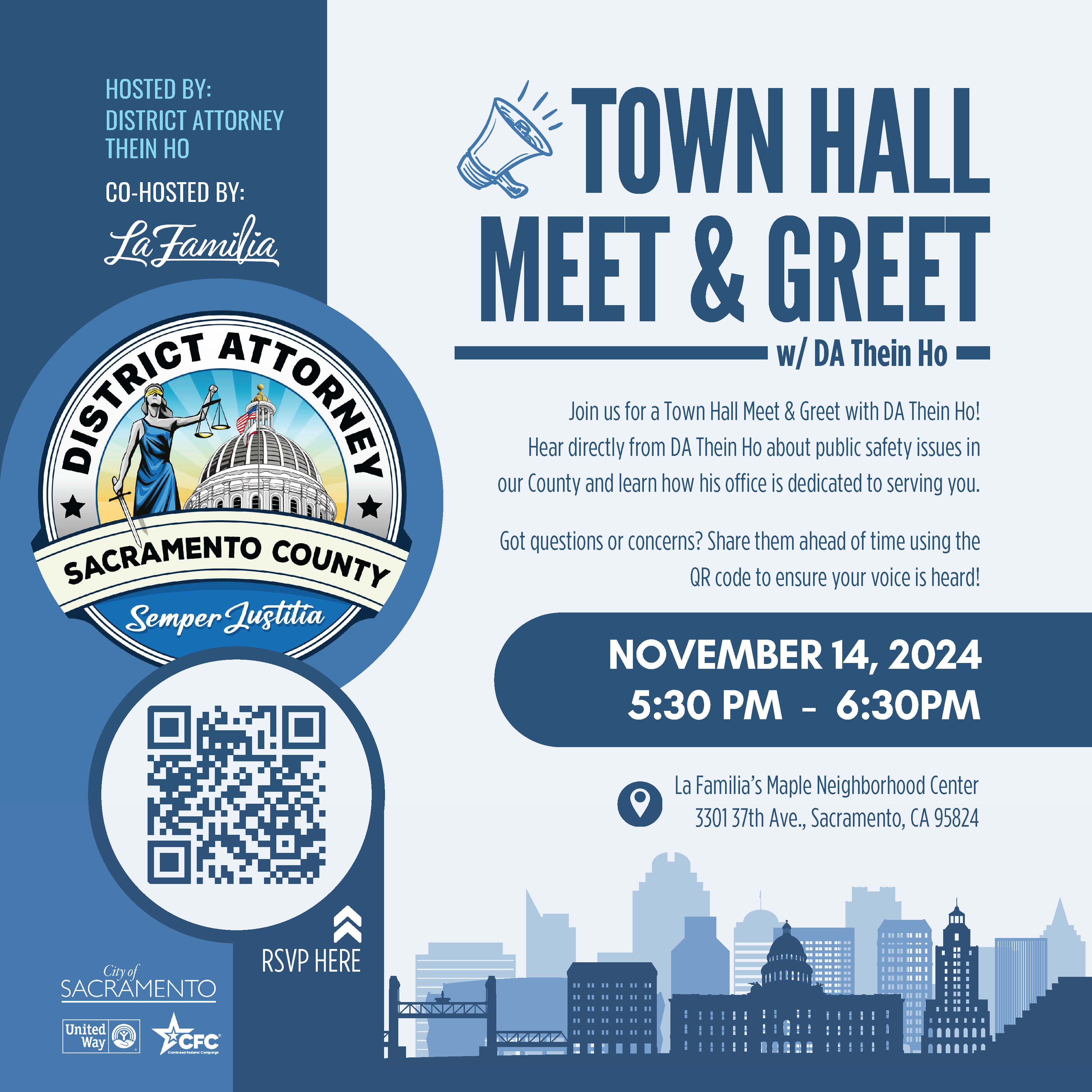 November 14th – Town Hall Meet & Greet